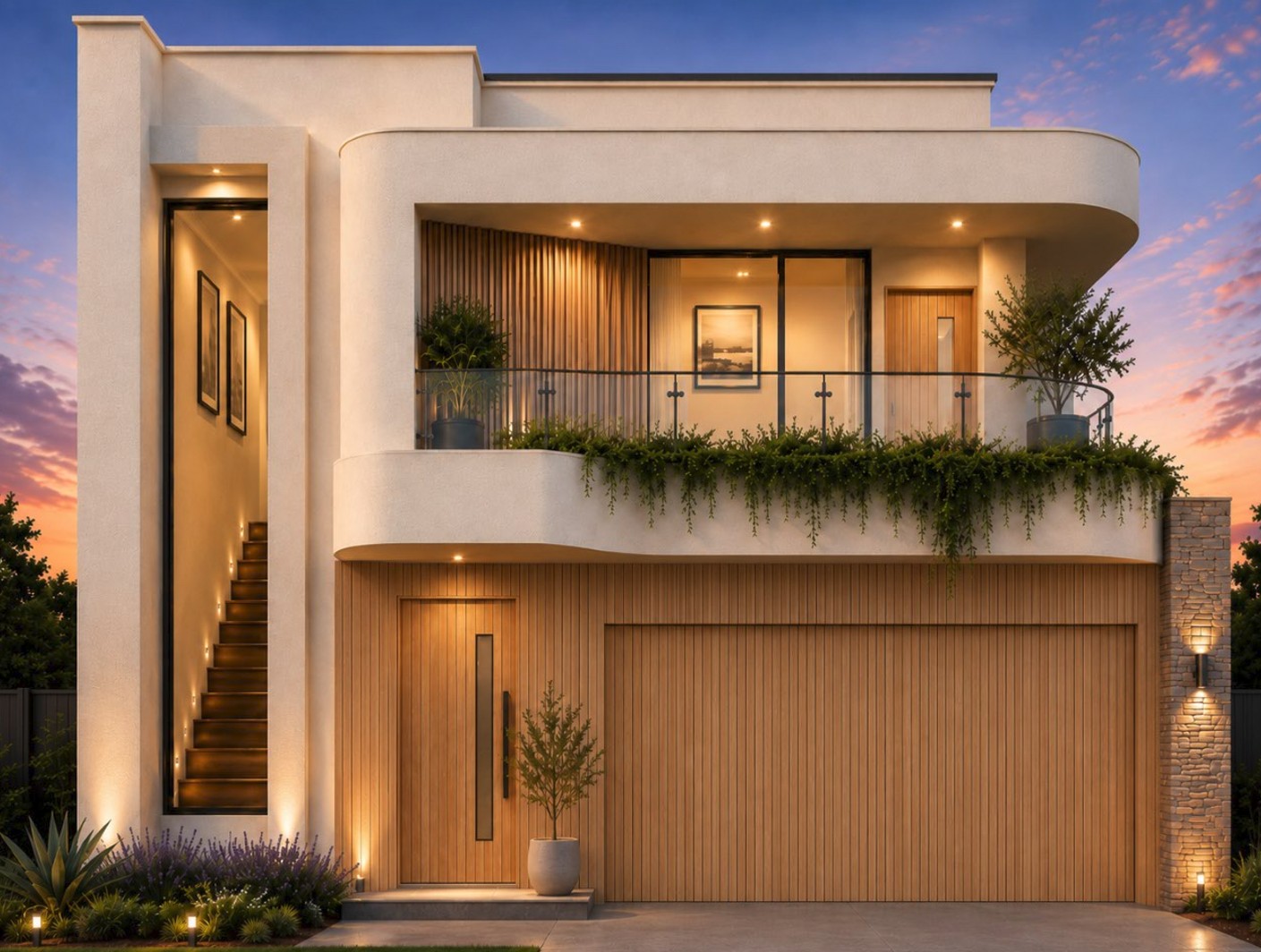 Curved Balcony House design study